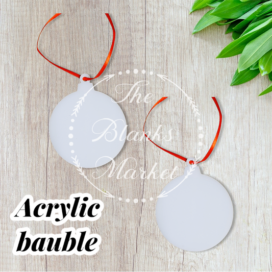 Acrylic Bauble Christmas Decoration