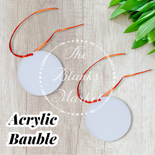 Acrylic round bauble