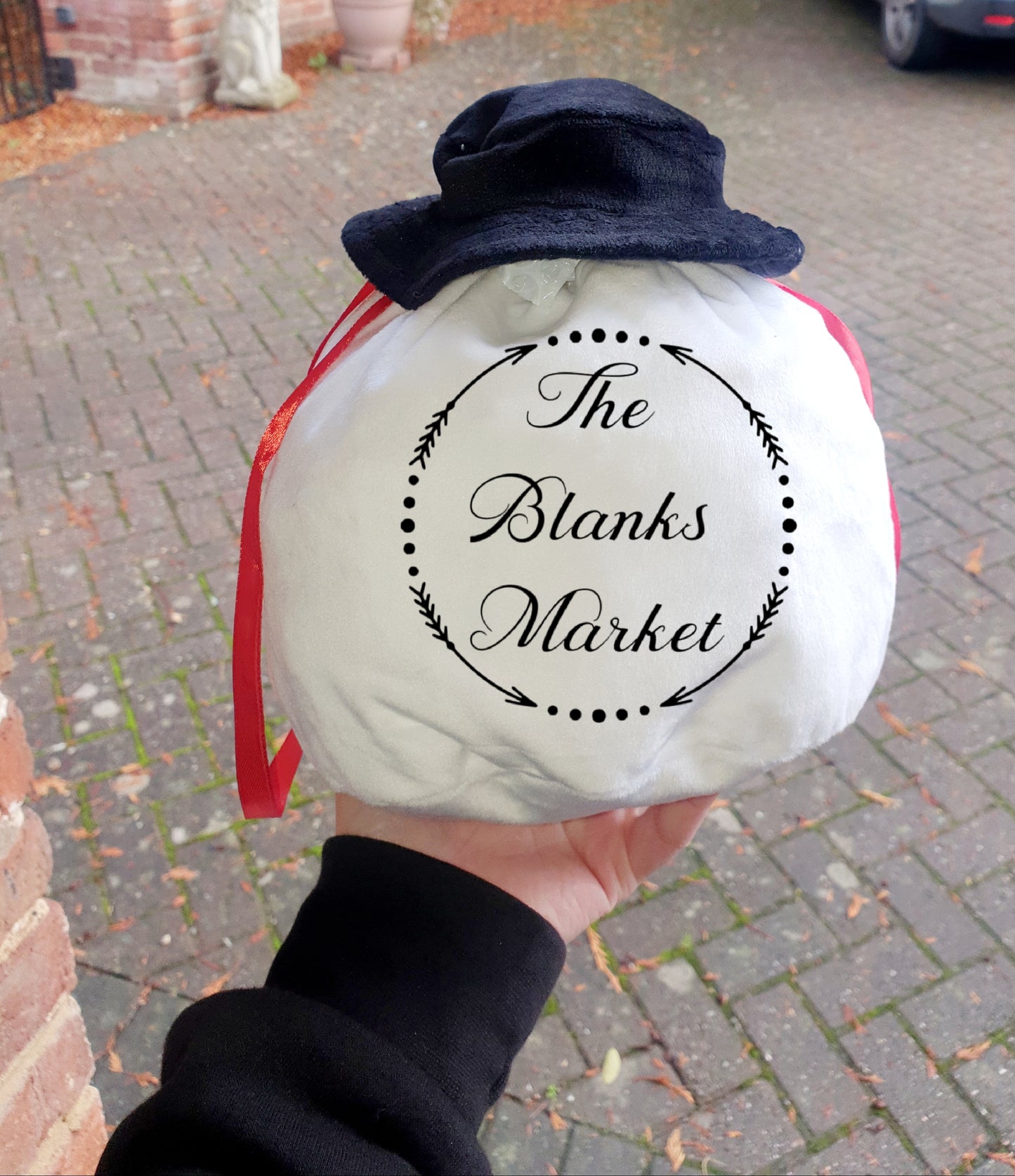 White snowman bag