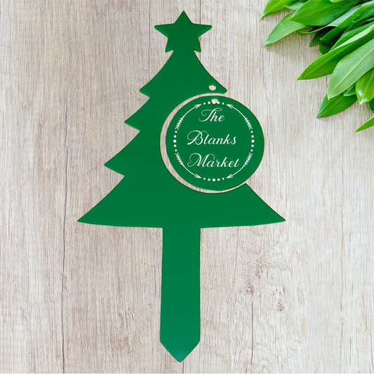 Acrylic Christmas Tree Grave marker With Bauble