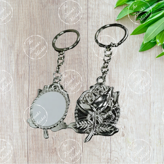 Sublimation rose keychain