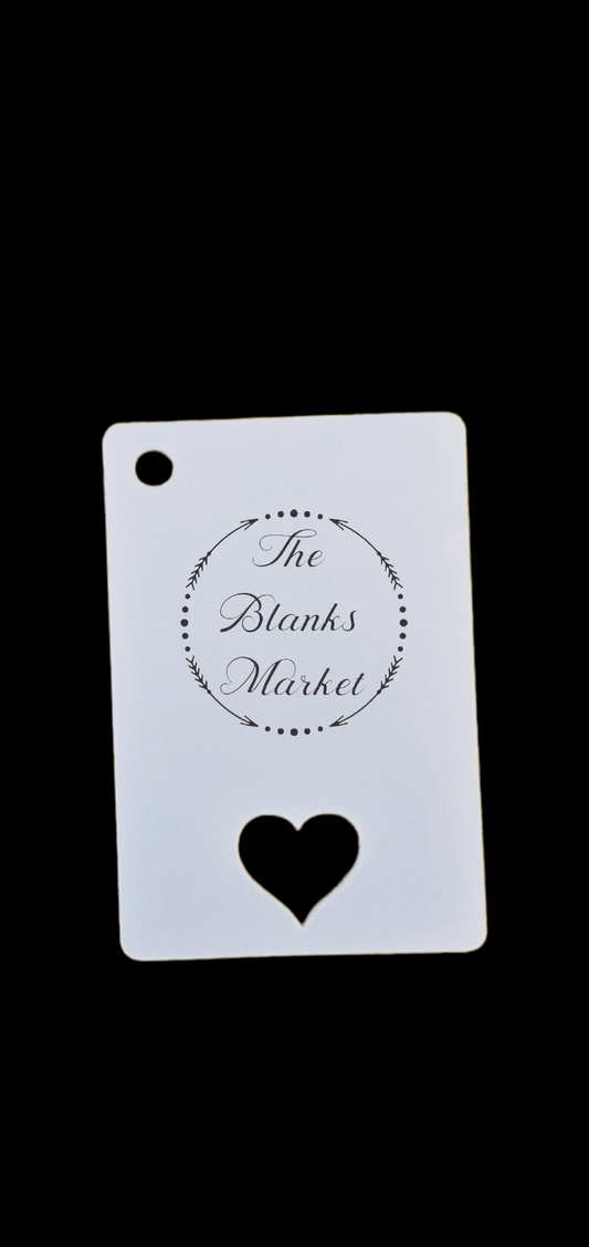 Acrylic keyring with heart cut out