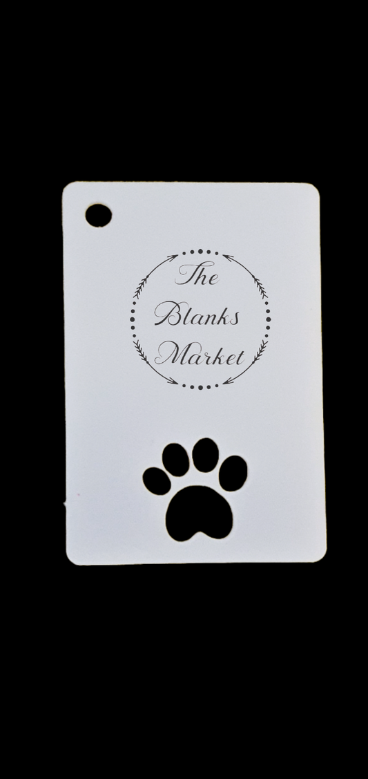 Acrylic keyring with paw cut out