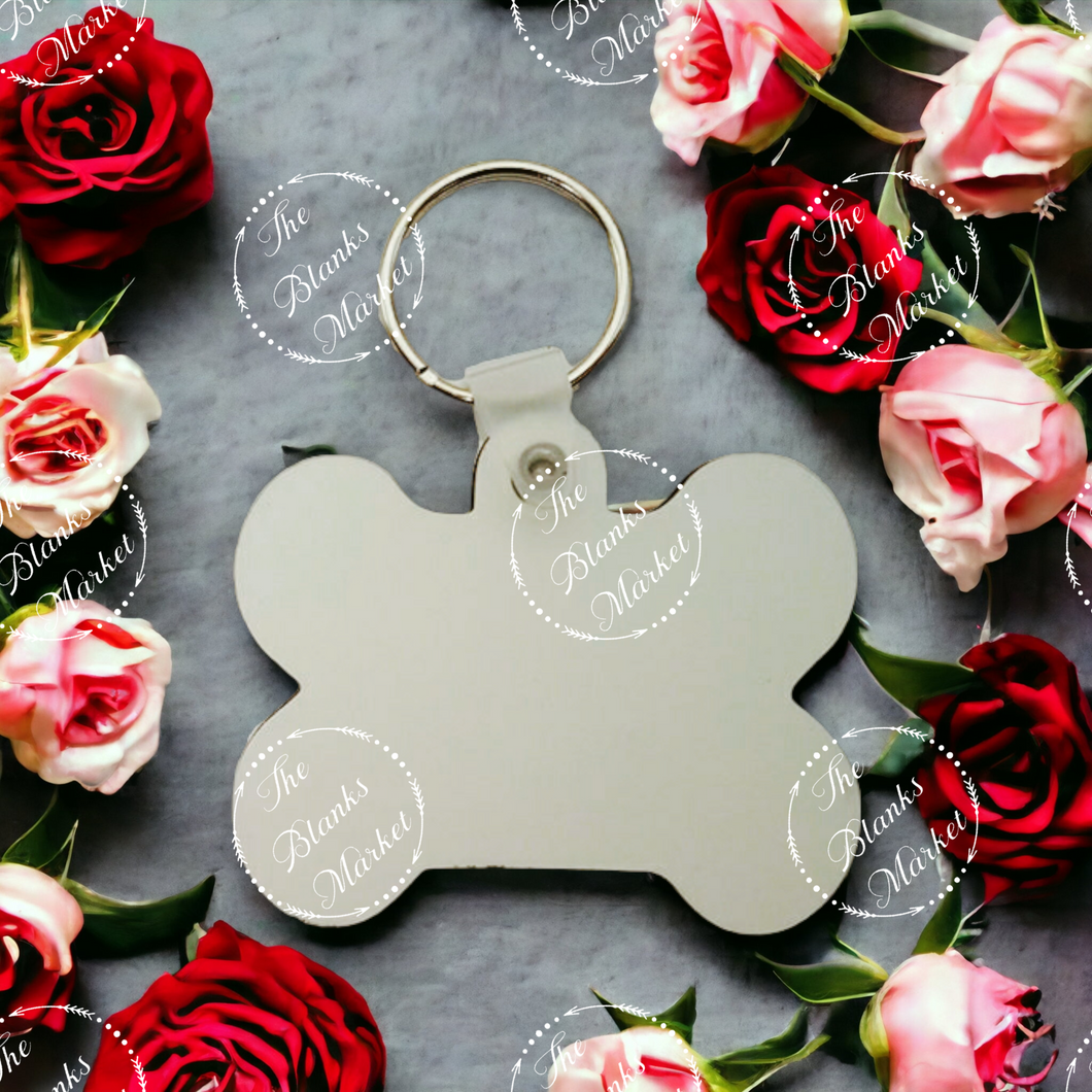 MDF sublimation pet tag keyring