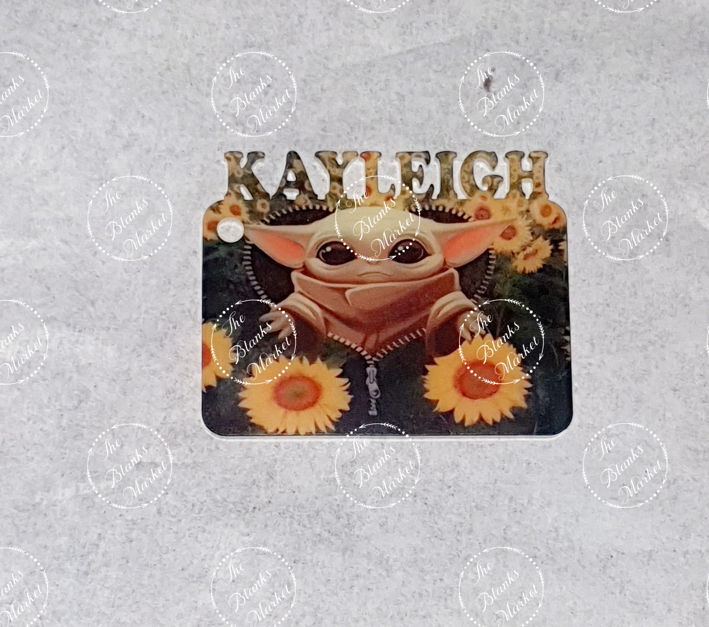 Custom cut name keyring
