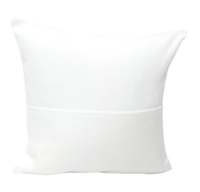 Brushed polyester White pocket cushion cover