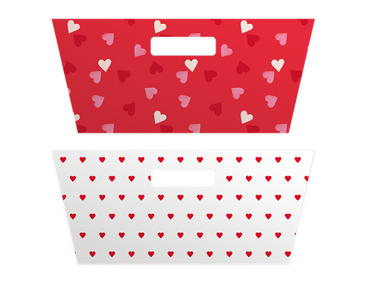Valentines printed hamper tray