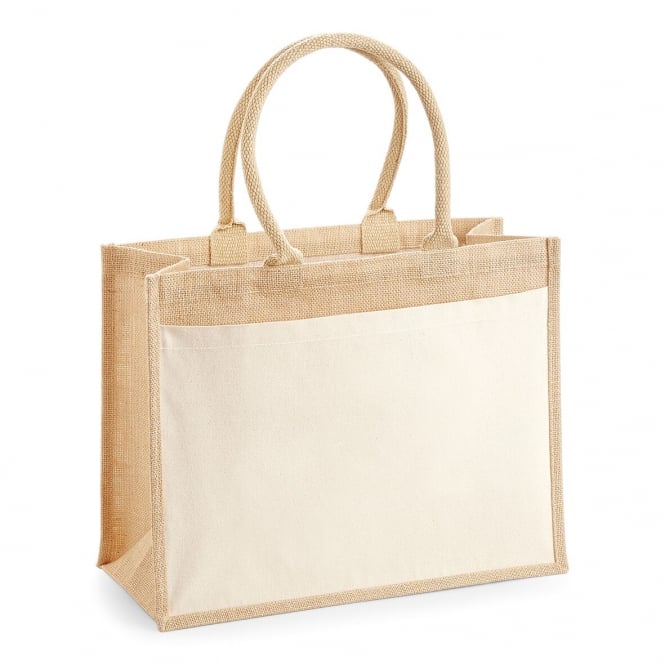 Jute bags with sublimation pocket